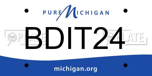 BDIT24 Michigan License Plate