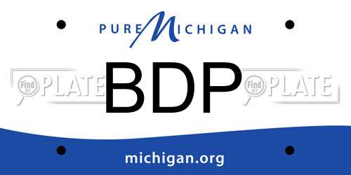 BDP Michigan License Plate
