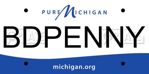 BDPENNY Michigan License Plate