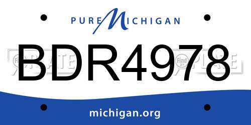 BDR4978 Michigan License Plate