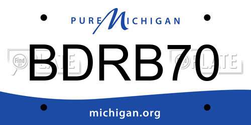 BDRB70 Michigan License Plate