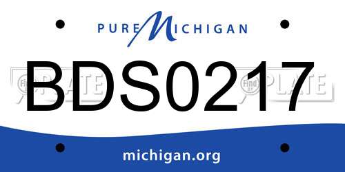 BDS0217 Michigan License Plate