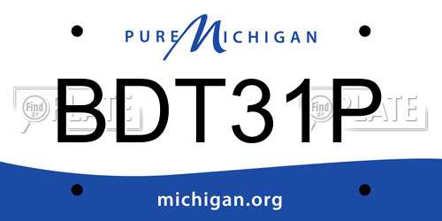 BDT31P Michigan License Plate