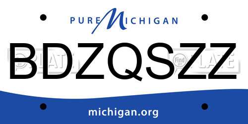 BDZQSZZ Michigan License Plate
