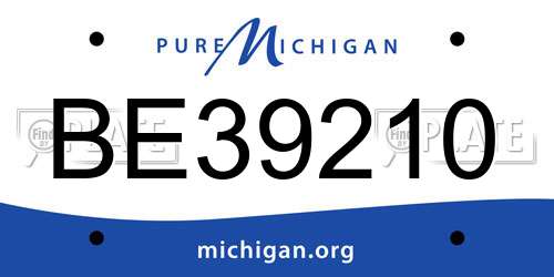 BE39210 Michigan License Plate