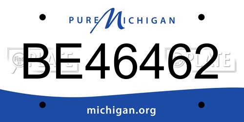 BE46462 Michigan License Plate