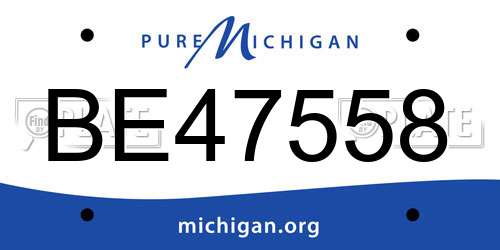 BE47558 Michigan License Plate