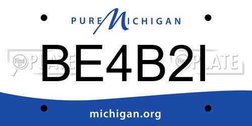 BE4B2I Michigan License Plate