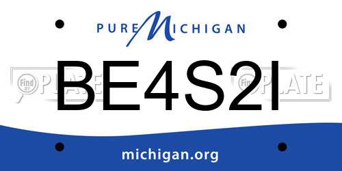 BE4S2I Michigan License Plate
