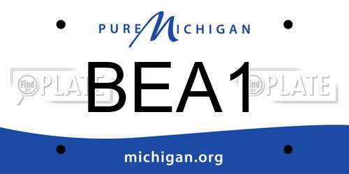 BEA1 Michigan License Plate