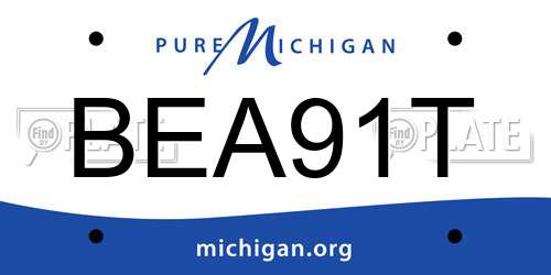 BEA91T Michigan License Plate
