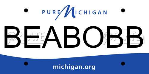 BEABOBB Michigan License Plate