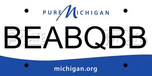 BEABQBB Michigan License Plate