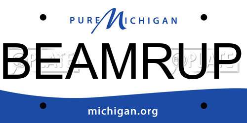 BEAMRUP Michigan License Plate