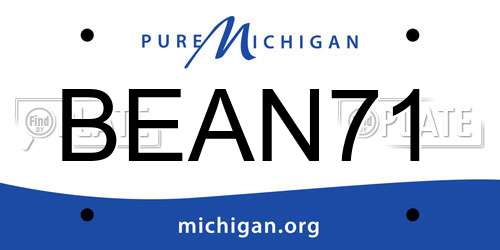 BEAN71 Michigan License Plate