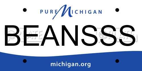 BEANSSS Michigan License Plate