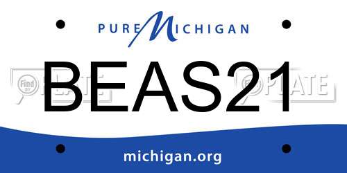 BEAS21 Michigan License Plate