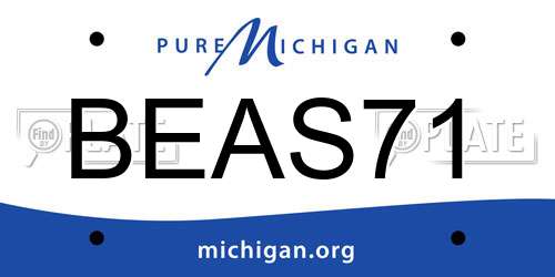 BEAS71 Michigan License Plate