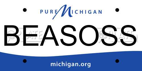 BEASOSS Michigan License Plate
