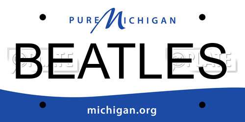 BEATLES Michigan License Plate