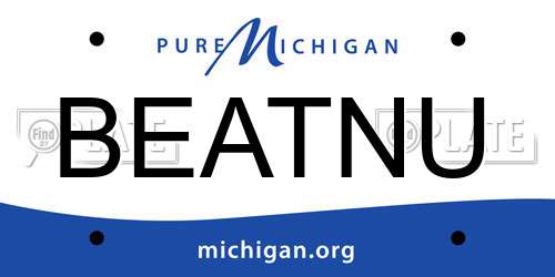 BEATNU Michigan License Plate