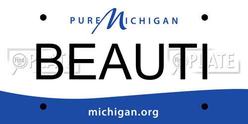 BEAUTI Michigan License Plate