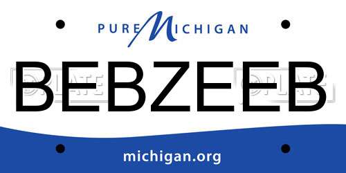 BEBZEEB Michigan License Plate