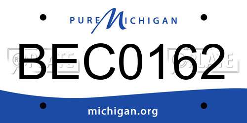 BEC0162 Michigan License Plate