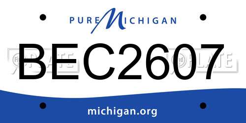 BEC2607 Michigan License Plate