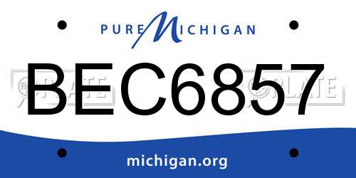 BEC6857 Michigan License Plate