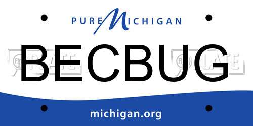 BECBUG Michigan License Plate