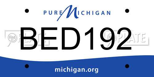 BED192 Michigan License Plate