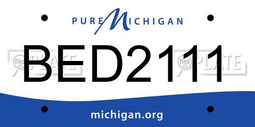 BED2111 Michigan License Plate