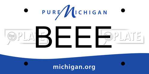 BEEE Michigan License Plate