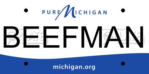 BEEFMAN Michigan License Plate