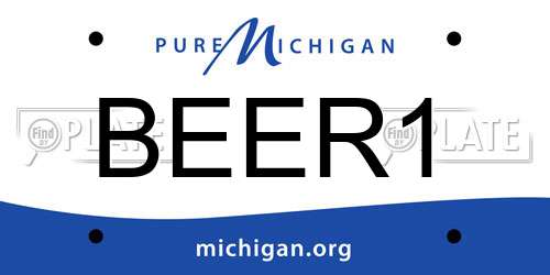 BEER1 Michigan License Plate