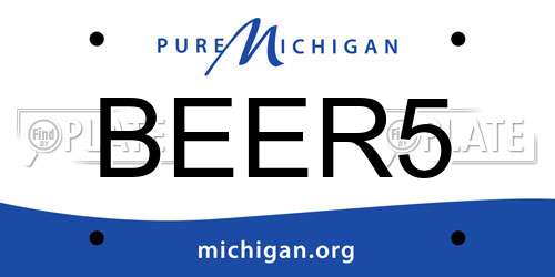 BEER5 Michigan License Plate