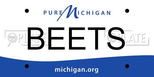 BEETS Michigan License Plate
