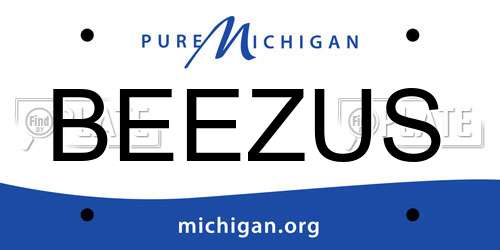 BEEZUS Michigan License Plate