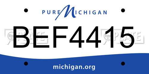 BEF4415 Michigan License Plate