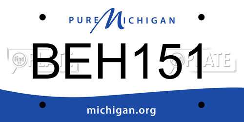BEH151 Michigan License Plate