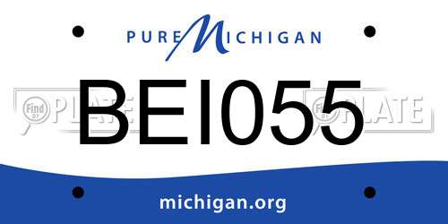 BEI055 Michigan License Plate