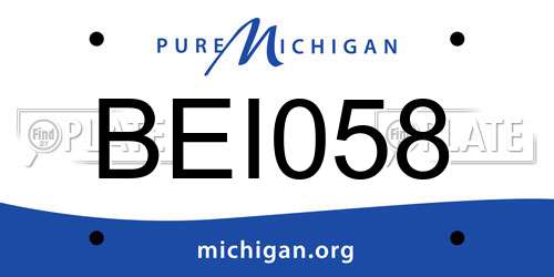 BEI058 Michigan License Plate