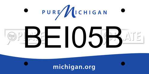 BEI05B Michigan License Plate