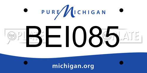 BEI085 Michigan License Plate