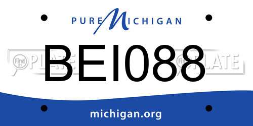 BEI088 Michigan License Plate
