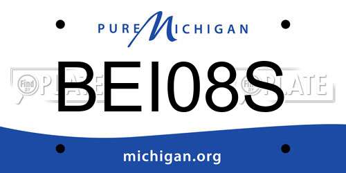 BEI08S Michigan License Plate