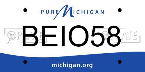 BEIO58 Michigan License Plate