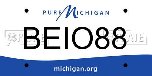 BEIO88 Michigan License Plate