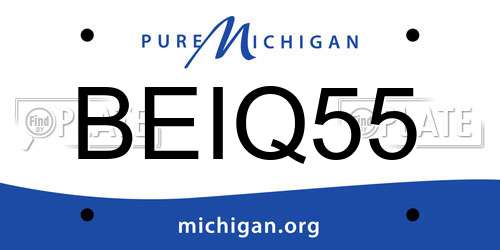 BEIQ55 Michigan License Plate